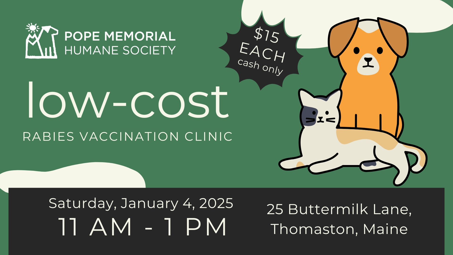 Affordable Rabies Vaccinations for Pets – Join Us January 4th